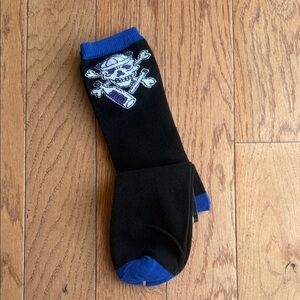 Sourpuss Black and Blue Pirate Skull Socks